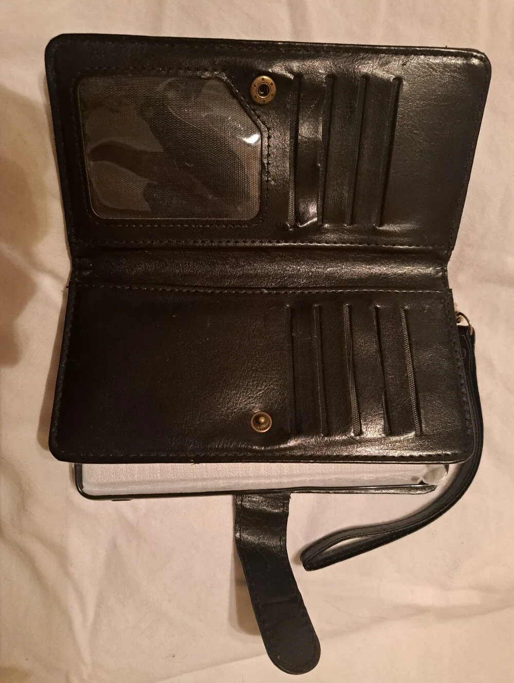 Classic Black Wristlet Wallet Phone Case - NEW - Samsung Galaxy A53